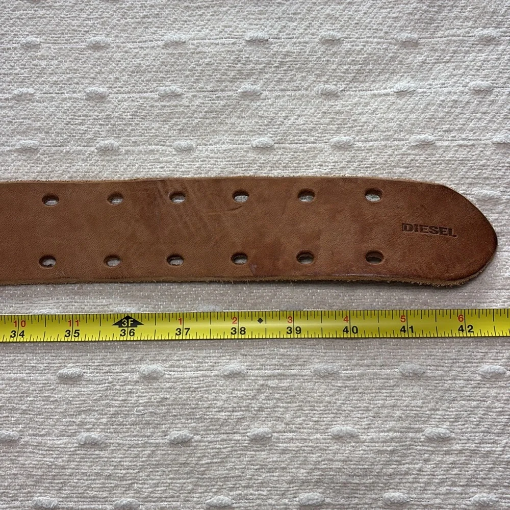 Diesel Vintage 100% Leather Made in Italy‎ Brown Belt Size 95 / 38